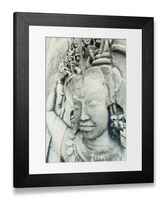 Framed Print : Bas relief carvings, Angkor Wat temple Framed Print : Bas relief carvings, Angkor Wat temple