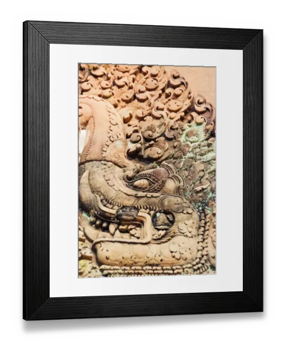 Framed Print : Elephant bas relief carving, Banteay Srei Framed Print : Elephant bas relief carving, Banteay Srei