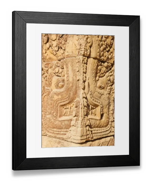 Framed Print : Elephant bas relief carving, Banteay Srei Framed Print : Elephant bas relief carving, Banteay Srei