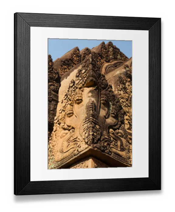 Framed Print : Elephant bas relief carving, Banteay Srei Framed Print : Elephant bas relief carving, Banteay Srei