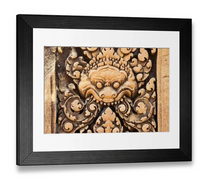 Framed Print : Bas relief of a Kala, Banteay Srei Framed Print : Bas relief of a Kala, Banteay Srei