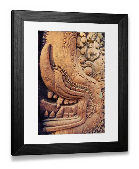 Framed Print : Elephant bas relief carving, Banteay Srei Framed Print : Elephant bas relief carving, Banteay Srei
