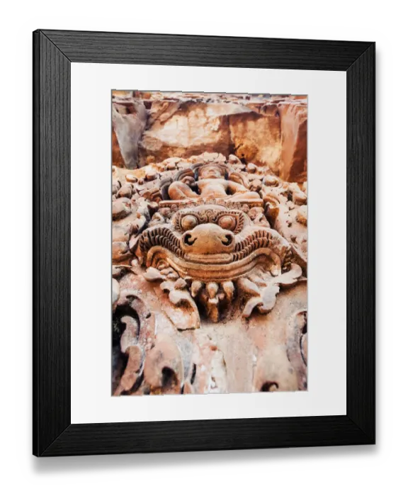 Framed Print : Bas relief of a Kala, Banteay Srei Framed Print : Bas relief of a Kala, Banteay Srei