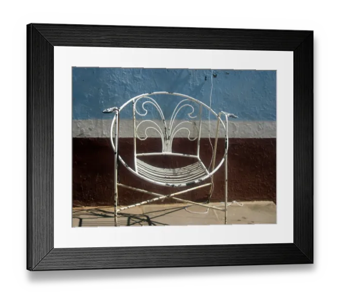 Framed Print : Wrought iron chair, Trinidad, Cuba Framed Print : Wrought iron chair, Trinidad, Cuba