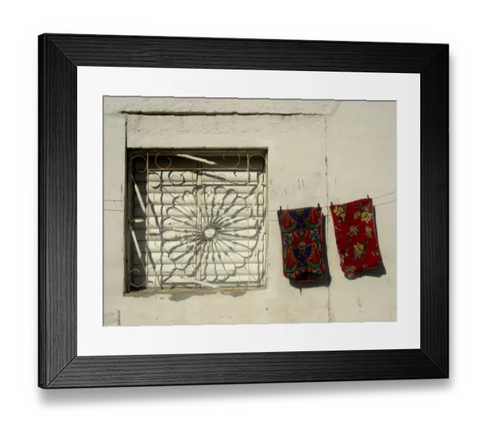 Framed Print : Window with grille and laundry on line. Cienfuegos, Cuba Framed Print : Window with grille and laundry on line. Cienfuegos, Cuba