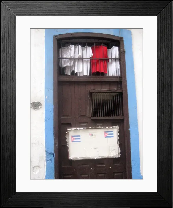 Framed Print : Doorway with laundry, Havana, Cuba Framed Print : Doorway with laundry, Havana, Cuba