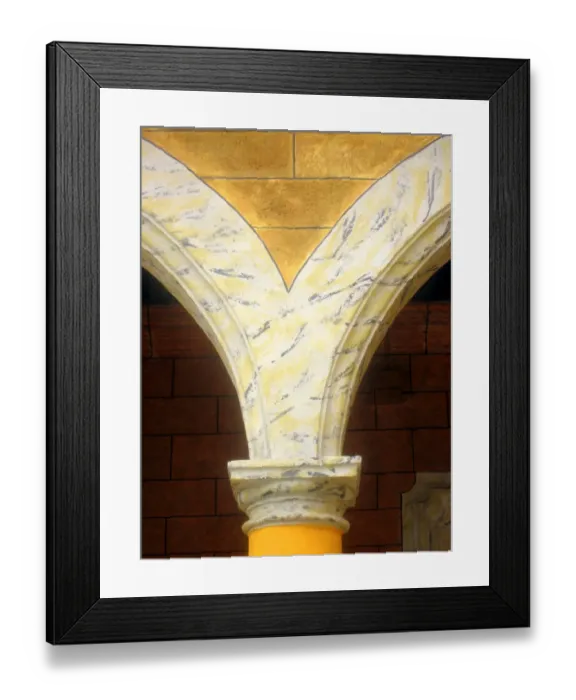 Framed Print : Faux marble column and arch, Havana, Cuba Framed Print : Faux marble column and arch, Havana, Cuba