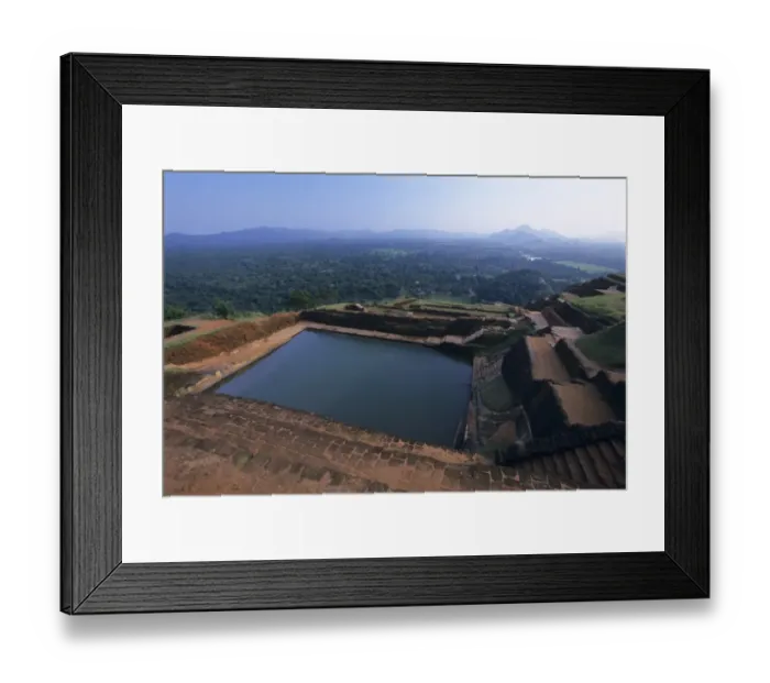Framed Print : Old pool at summit of ruins Sigiriya fortress Framed Print : Old pool at summit of ruins Sigiriya fortress