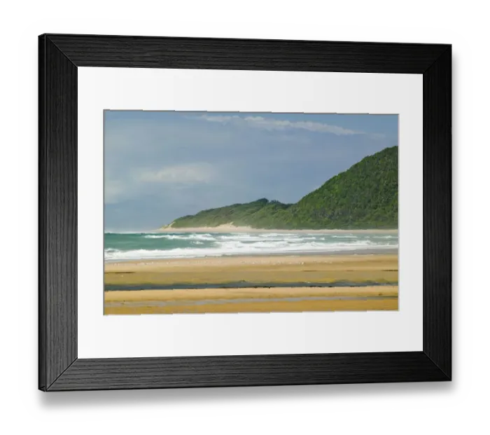 Framed Print : Indian Ocean seascape and sandy beach at Greater St. Lucia Wetland Park World Heritage Site, St. Lucia, South Africa