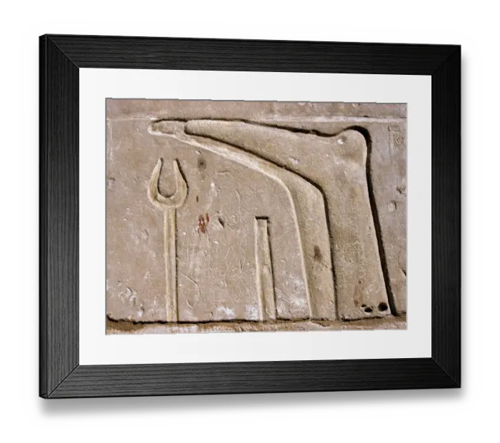 Framed Print : Egyptian hierogyphics, Luxor Temple, Egypt