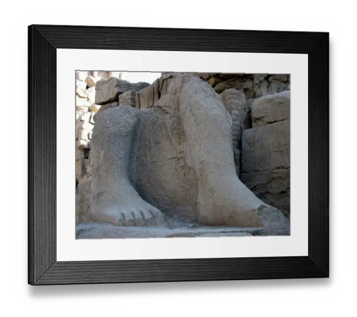 Framed Print : Feet of colossal statue, Karnak, Egypt Framed Print : Feet of colossal statue, Karnak, Egypt