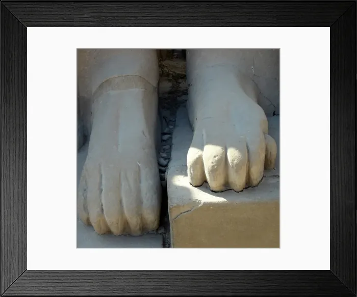 Framed Print : Feet of ram-headed sphinxes, Karnak, Egypt Framed Print : Feet of ram-headed sphinxes, Karnak, Egypt