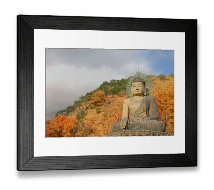 Framed Print : Buddha. One of largest Buddha monuments in Korea