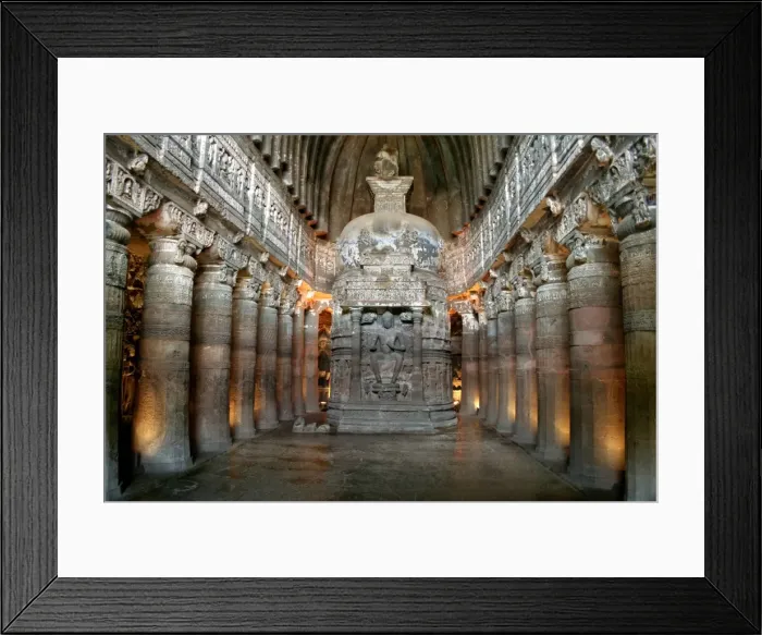 Framed Print : Buddha statues in cave, Ajanta Framed Print : Buddha statues in cave, Ajanta