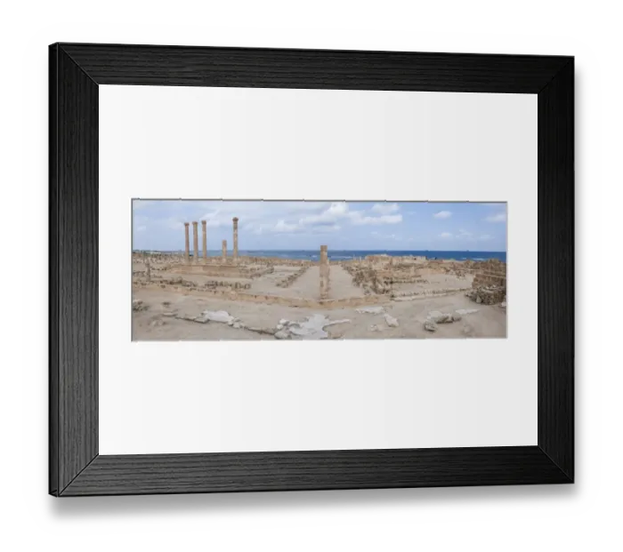 Framed Print : Sabratha. Panoramic of the the forum Framed Print : Sabratha. Panoramic of the the forum