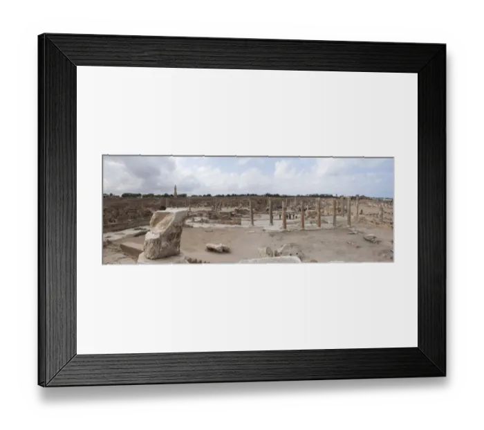 Framed Print : Sabratha. Panoramic of the the forum Framed Print : Sabratha. Panoramic of the the forum