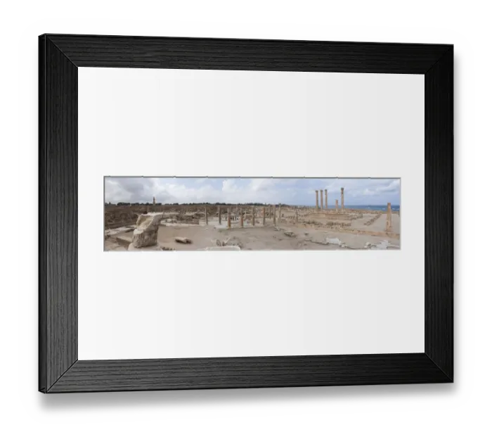Framed Print : Sabratha. Panoramic of the the forum Framed Print : Sabratha. Panoramic of the the forum