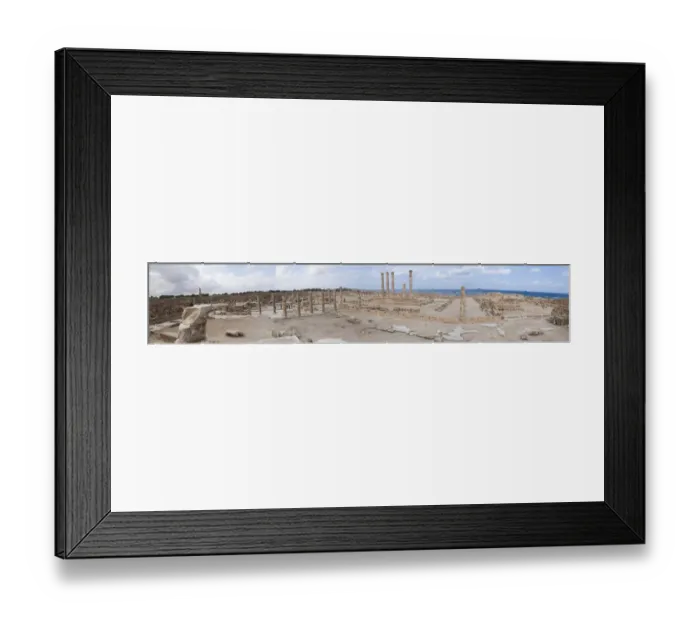 Framed Print : Sabratha. Panoramic of the the forum Framed Print : Sabratha. Panoramic of the the forum