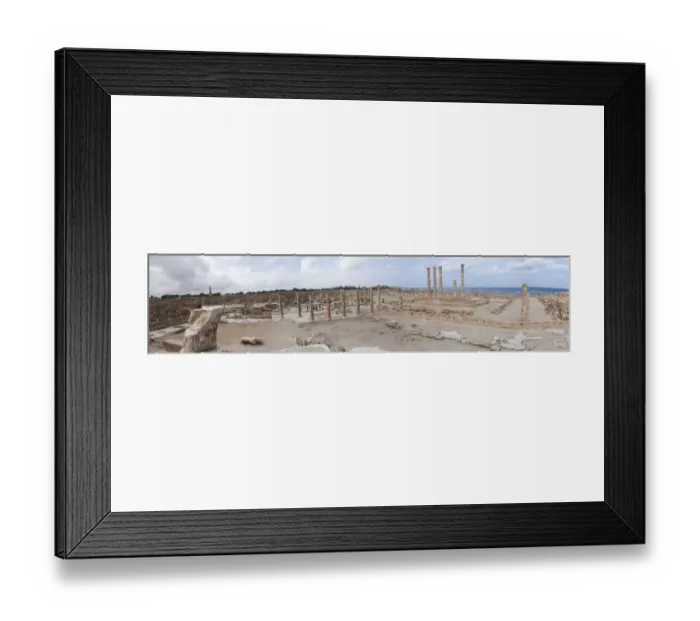 Framed Print : Sabratha. Panoramic of the the forum Framed Print : Sabratha. Panoramic of the the forum