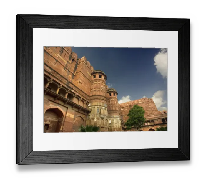 Framed Print : Agra Fort. a UNESCO World Heritage site. Outside walls of Agra Fort Framed Print : Agra Fort. a UNESCO World Heritage site. Outside walls of Agra Fort