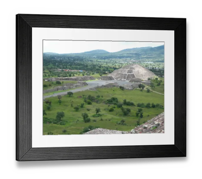 Framed Print : View of Teotihuacan from the Pyramid of the Sun