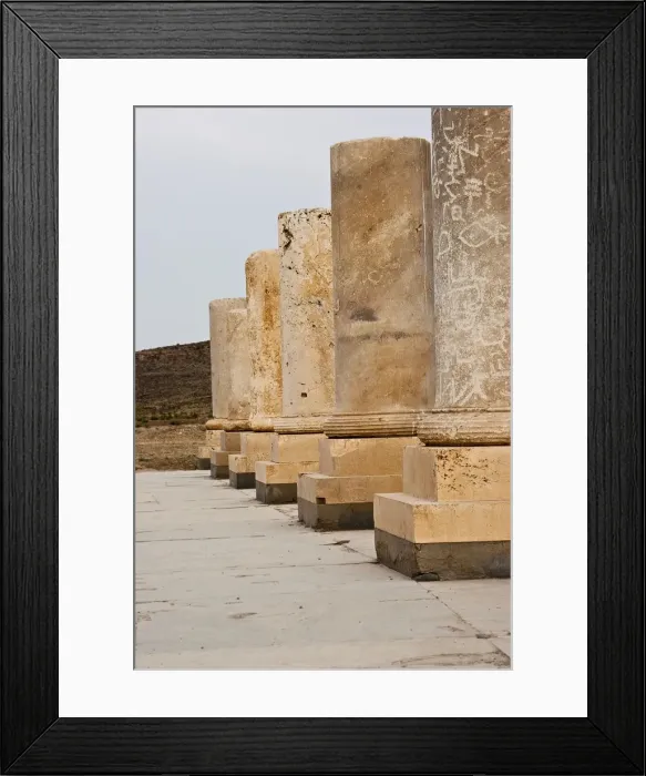 Framed Print : Columns. Remnant of an Ancient Persian Palace (500 BC) at Passargad complex Framed Print : Columns. Remnant of an Ancient Persian Palace (500 BC) at Passargad complex