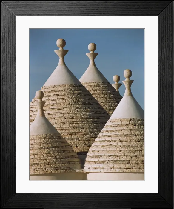 Framed Print : Italy, Puglia, Alberobello, stone roofs of Trulli houses Framed Print : Italy, Puglia, Alberobello, stone roofs of Trulli houses