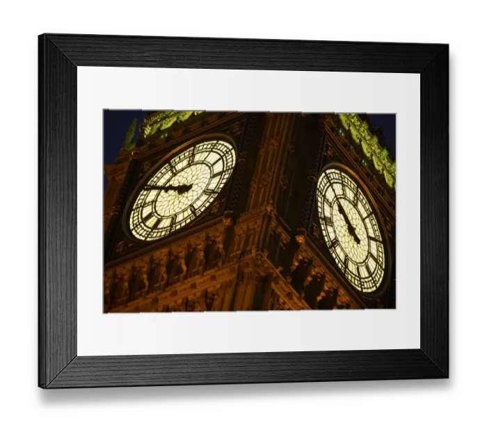 Framed Print : Big Ben Illuminated At Night, London, England
