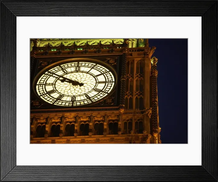 Framed Print : Big Ben Illuminated At Night, London, England