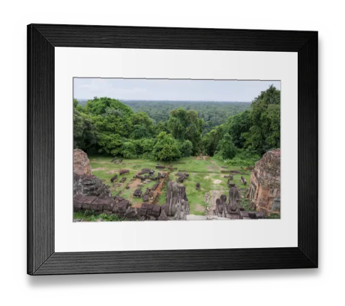 Framed Print : View of rainforest from Phnom Bakheng