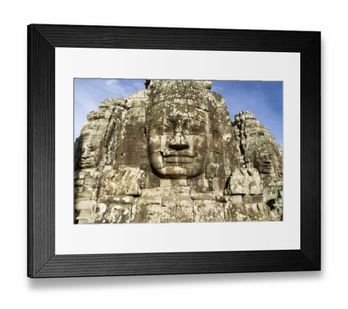 Framed Print : Buddha faces in Bayon temple Framed Print : Buddha faces in Bayon temple