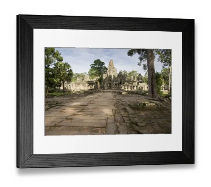 Framed Print : Stone path leading to Bayon temple Framed Print : Stone path leading to Bayon temple