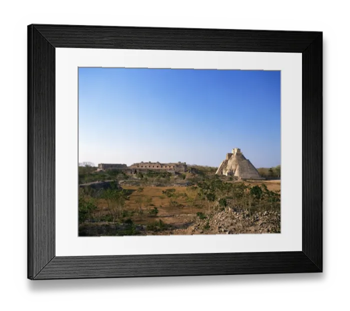 Framed Print : Old ruins in Pre-Hispanic City of Uxmal, Mexico Framed Print : Old ruins in Pre-Hispanic City of Uxmal, Mexico