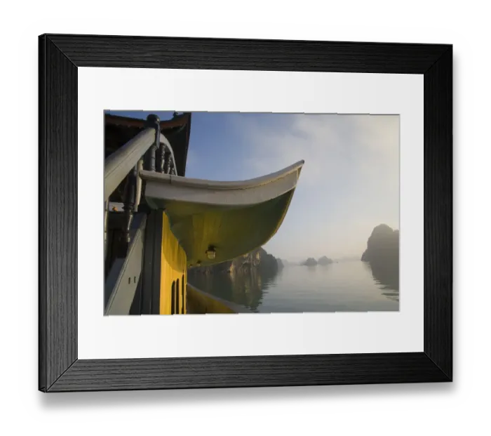 Framed Print : Water and sky with roof of tour boat Framed Print : Water and sky with roof of tour boat