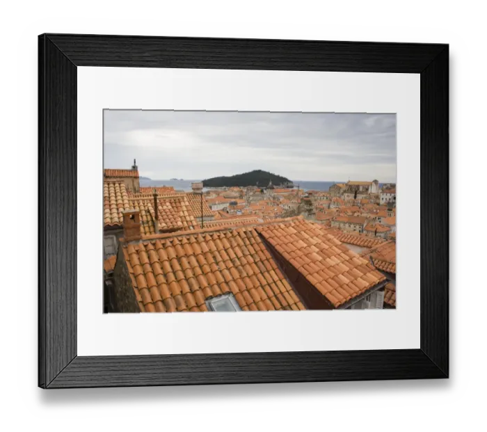 Framed Print : View of traditional tiled rooftops in Dubrovnik Framed Print : View of traditional tiled rooftops in Dubrovnik