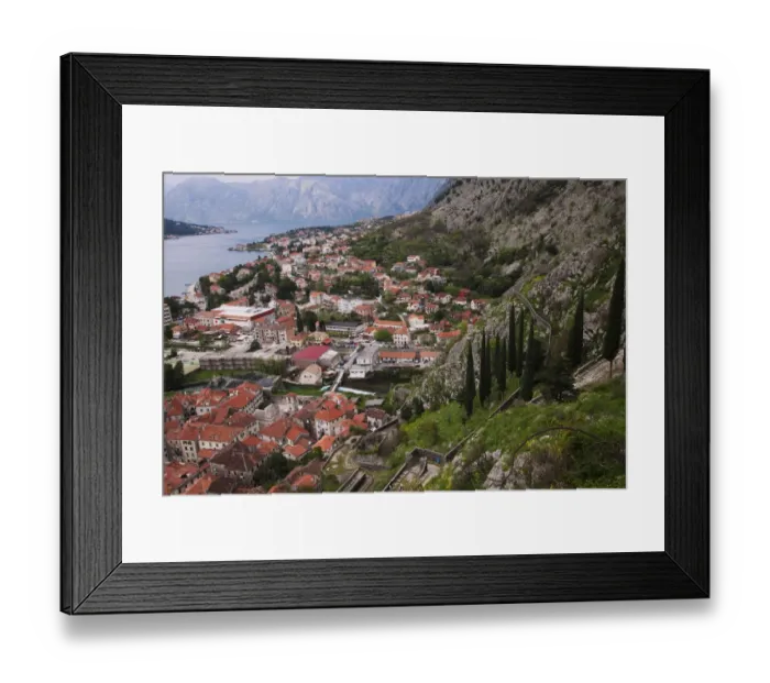 Framed Print : Kotor Seen From Mountain Framed Print : Kotor Seen From Mountain