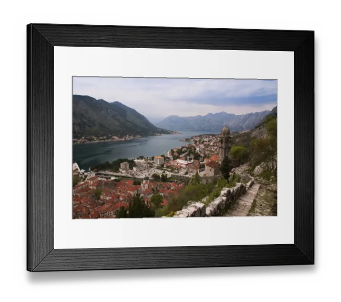 Framed Print : Kotor Viewed From Mountain Framed Print : Kotor Viewed From Mountain