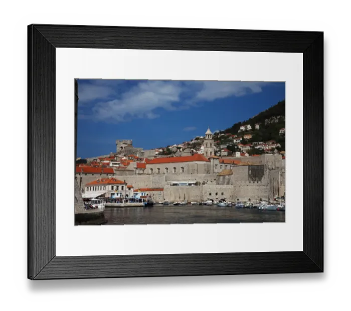 Framed Print : Fortified Walls of Dubrovnik