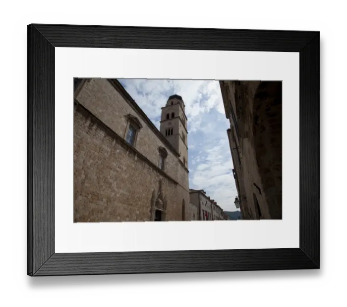 Framed Print : Bell Tower at Placa