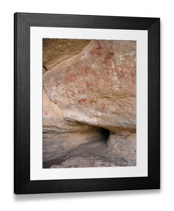 Framed Print : Rock paintings in the Sahara Framed Print : Rock paintings in the Sahara