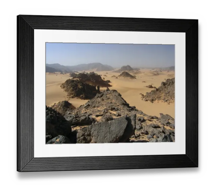 Framed Print : Majestic view of the Acacus in Sahara desert Framed Print : Majestic view of the Acacus in Sahara desert