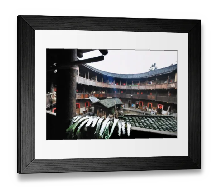 Framed Print : Fujian Tulou (Mud Building), World Heritage site