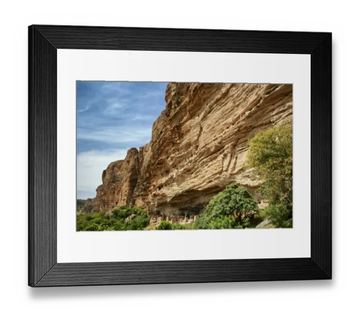 Framed Print : Dogon village of Nombori underneath the Bandiagara Escarpment Framed Print : Dogon village of Nombori underneath the Bandiagara Escarpment