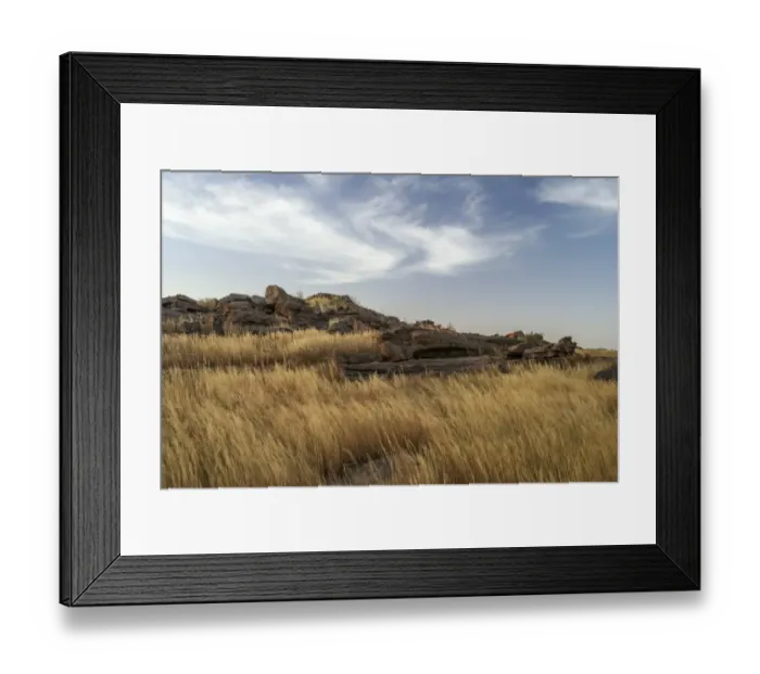 Framed Print : Grassland on top of Bandiagara Escarpment Framed Print : Grassland on top of Bandiagara Escarpment