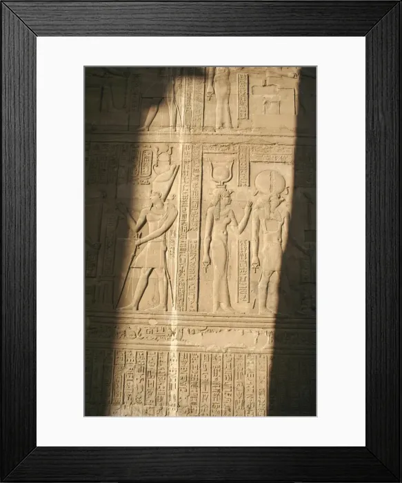 Framed Print : Hieroglyphics in the Temple of Isis