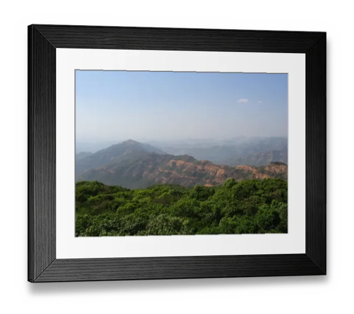 Framed Print : View of Sahyadri mountains from Dajipur