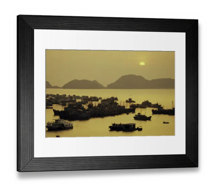 Framed Print : Ha Long Bay, sunset at Cat Ba Island Framed Print : Ha Long Bay, sunset at Cat Ba Island