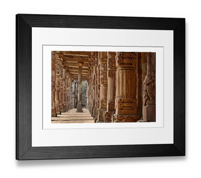 Framed Print : Destroyed temples at Qutb minar complex Delhi Framed Print : Destroyed temples at Qutb minar complex Delhi