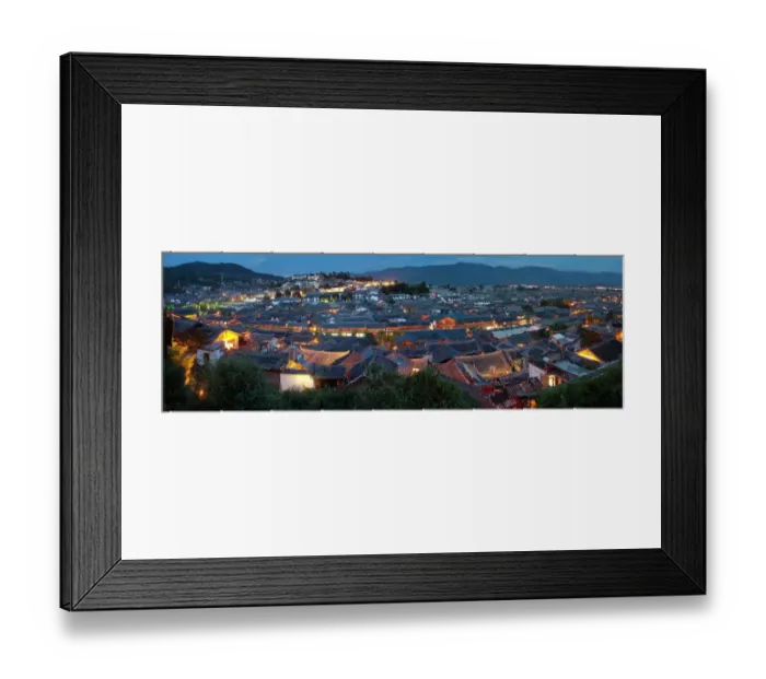 Framed Print : Old Town Lijiang Panorama Framed Print : Old Town Lijiang Panorama