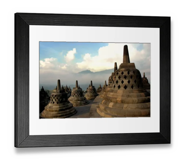 Framed Print : Borobudur, UNESCO Heritage site at Jogjakarta, Jave, Indonesia